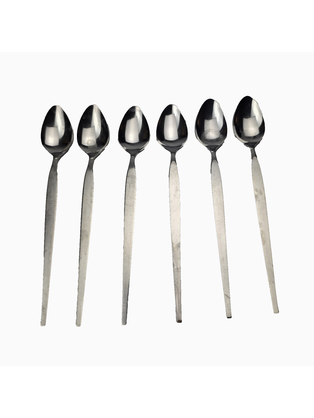 Oneida Community Stainless Older Satinique Set 6 Iced Teaspoons